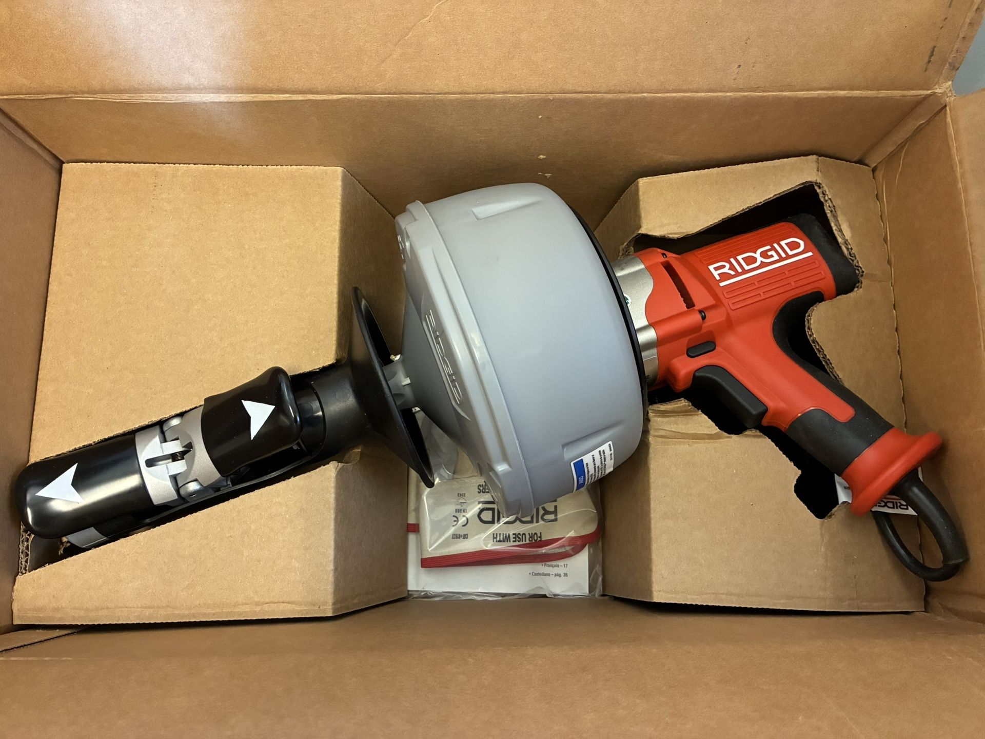 New In Box Ridgid K45 Drain Cleaner With AutoFeed
