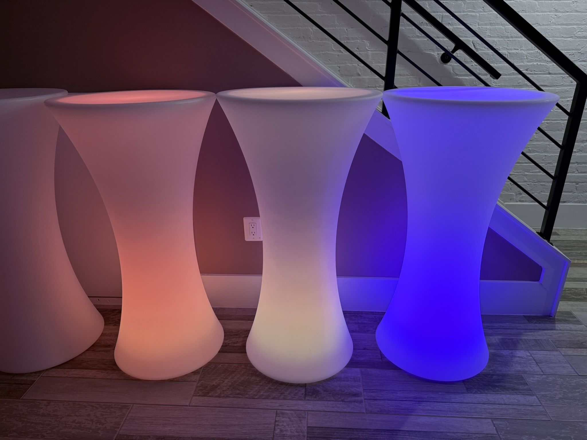 Colorful Rechargeable Cocktail Tables (highboys)