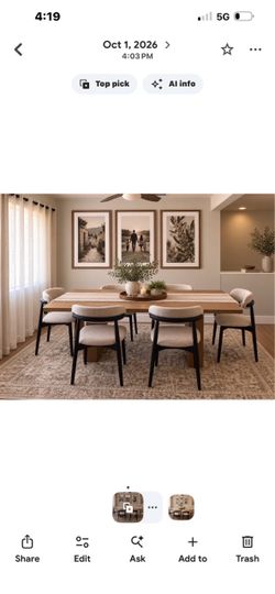 Table and chairs