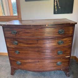 Antique Bow Front Dresser 
