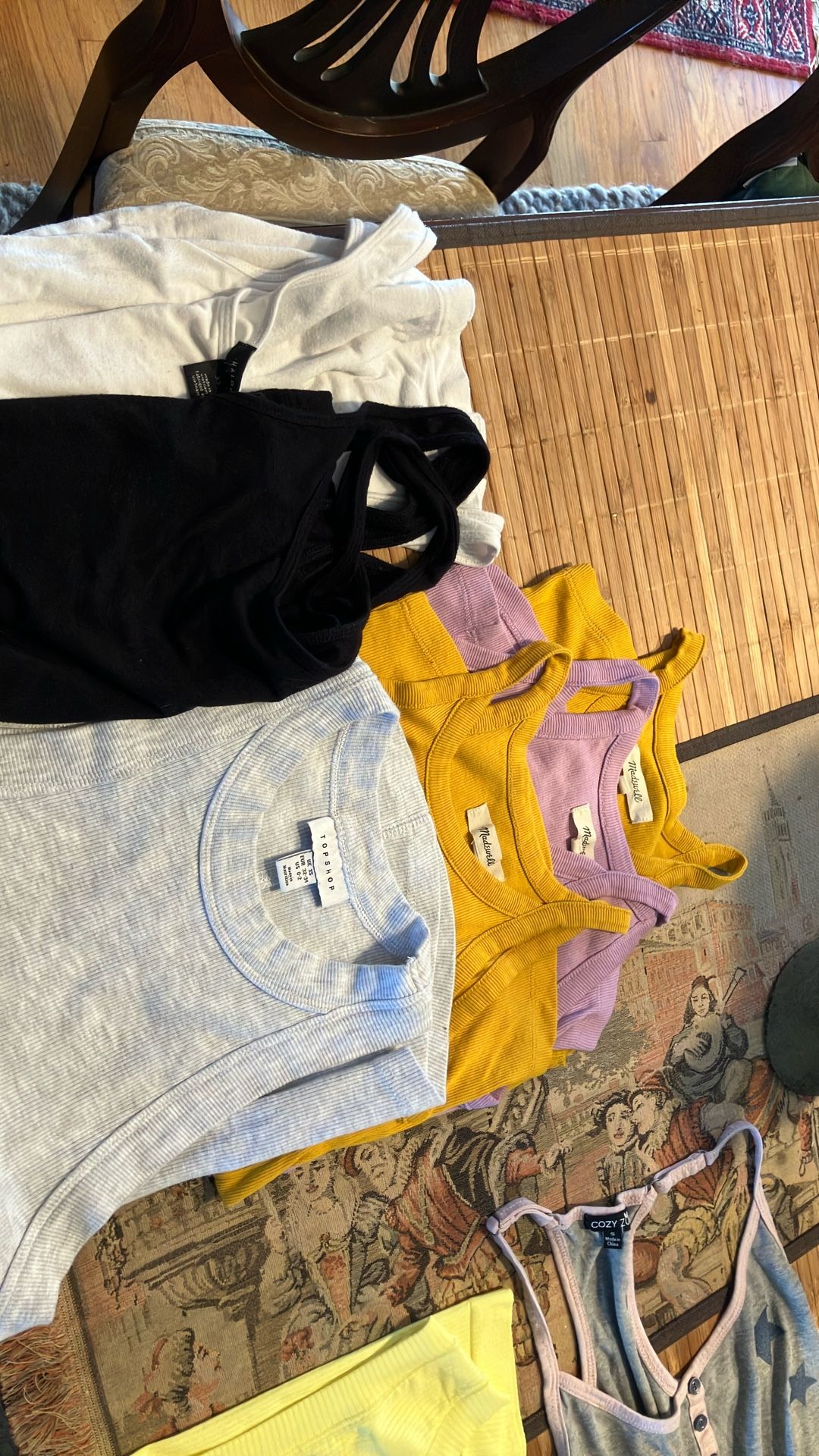 Bundle Of Six Tanks/Tees XS Madewell, Topshop, Halogen