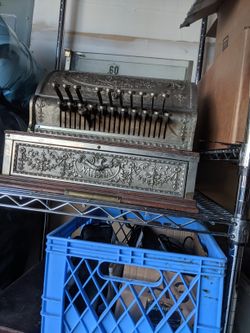 Antique national cash register. Serviceable but needs cleaned up.