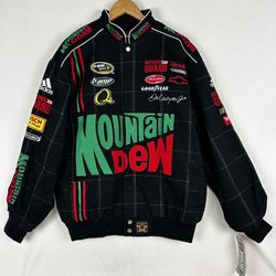 Dale Earnhardt Jr. JR Nation NASCAR Racing Mountain Dew Jacket Size Medium NWT