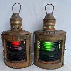 Real brass Marine navigation lantern