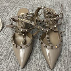 Valentino Rockstud 65mm Heels – Nude, EU 36.5 / US 6 