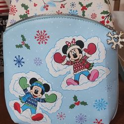 Disney Mickey & Minnie Mouse Holiday Snow Angels  Loungefly 