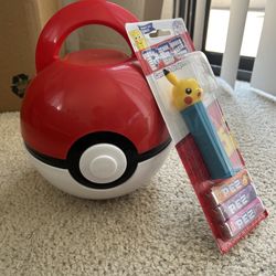 ThinkGeek Pokeball Lunch Box & Pikachu Pez Candy Dispenser 