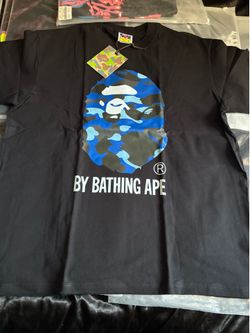 BAPE Blue Camo Ape Head Graphic T-Shirt Black | Size L | New With Tags