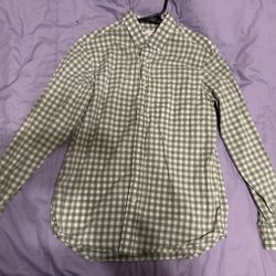 Old Navy Gingham Button-Down (Green/White)