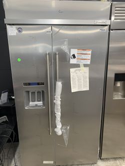 Kitchen aid 42” built in refrigerator in stainless steel new open box