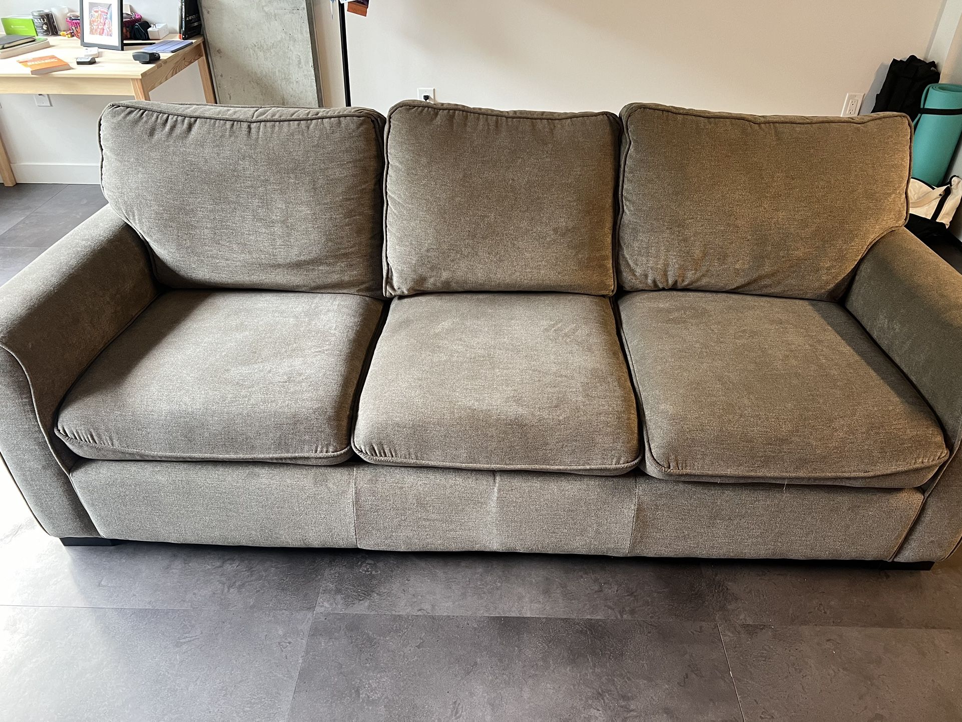 Used Sofa For Sale - Macys Ladlow 90” Fabric Roll Arm Sofa