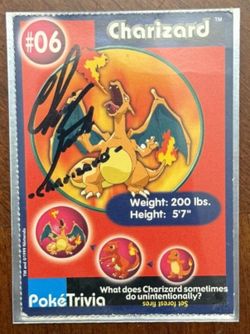 Christopher Corey Smith Signed Charizard Burger King Pokemon Promo Card