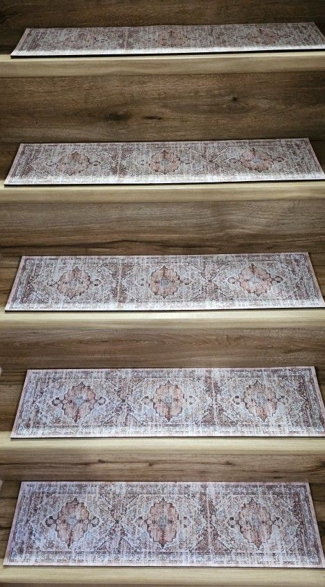 Non Slip Stair Treads for Wooden Steps 15PCS - 8"x30" Indoor Safety Carpet, Edging Mats 