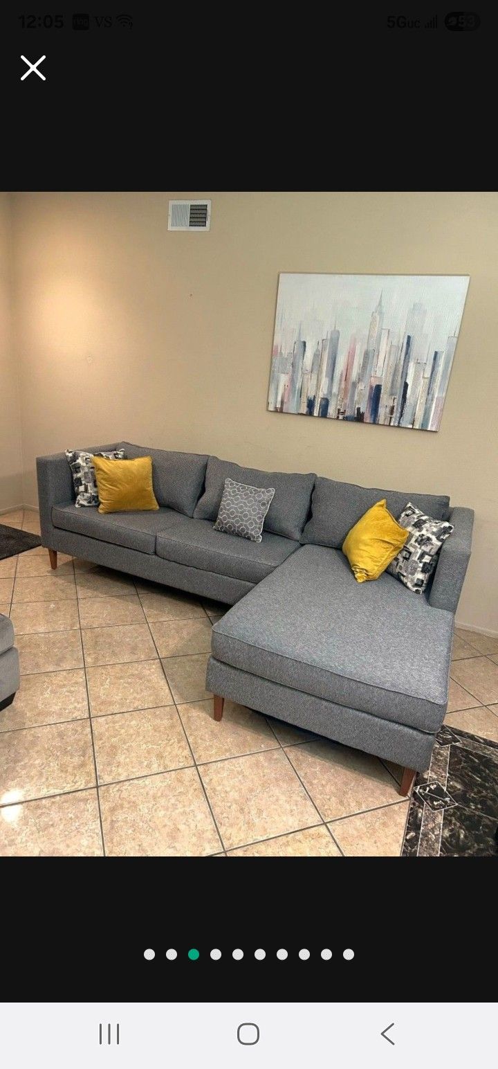 Beautiful Gray Sectional Couch From Living Spaces