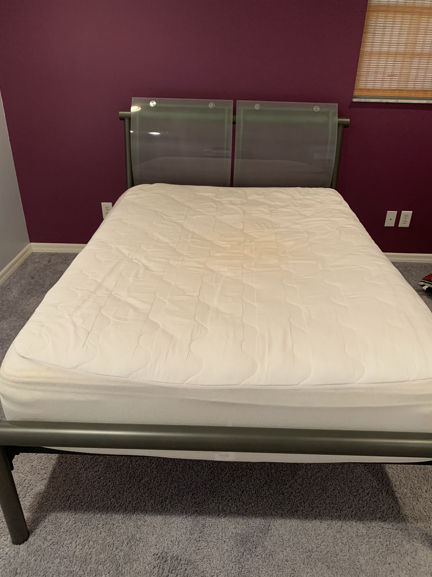 Amisco Alpha Silver Metallo Full Size Bed