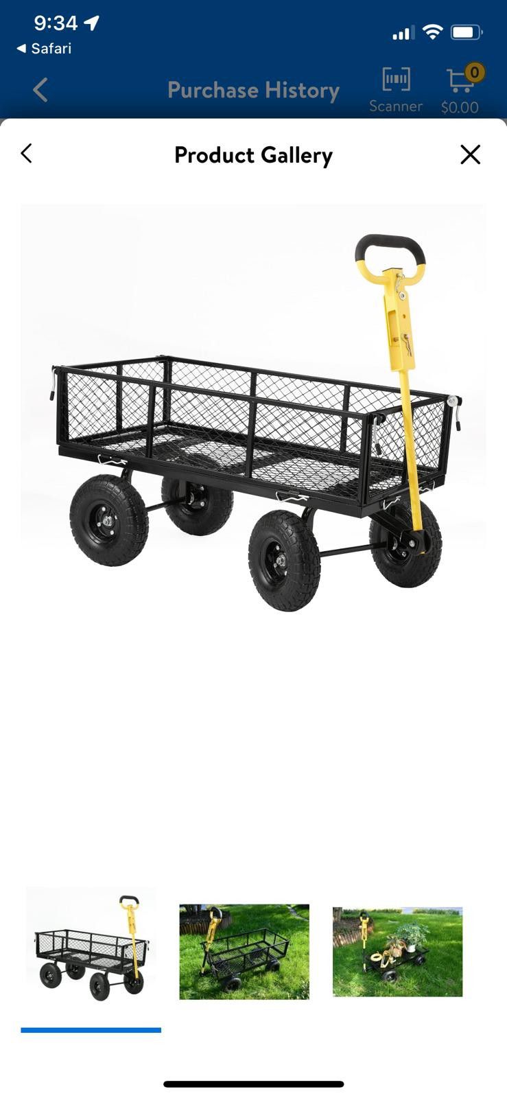 Expert Gardener Landscaping Plant and Tool Cart 39in