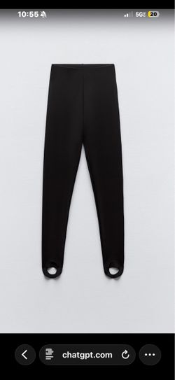 Zara Black High Waisted Stirrup Leggings Pants