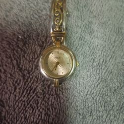 Relic folio women's silver and gold tone watch ⌚ with a round 22mm case for sale.