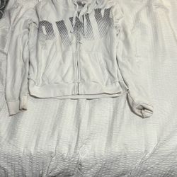 Vintage Pink Hooded Zip Up