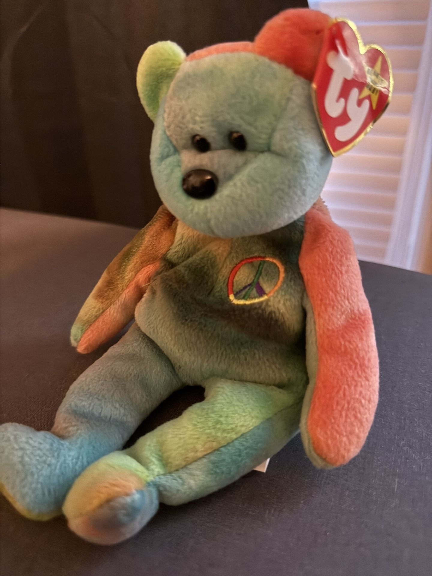 RAINBOW BEAR BEANIE BABY TY