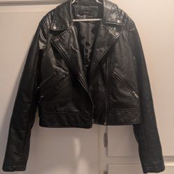 Faux Leather Jacket Size Small