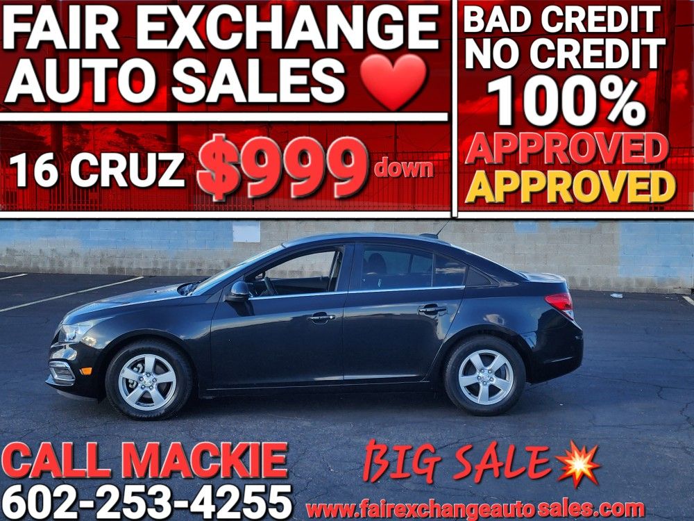 2016 CHEVY CRUZ GAS SAVER FINANCING AVAILABLE