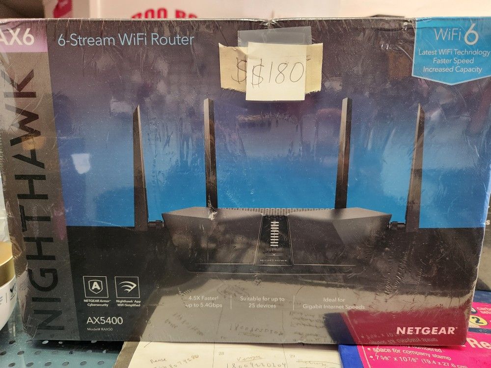 Netgear Nighthawk Wifi 6 Router. Stream 5.4gbs
