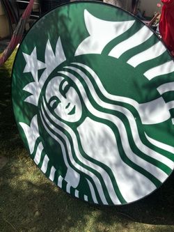 Large Round Starbucks Logo Sign