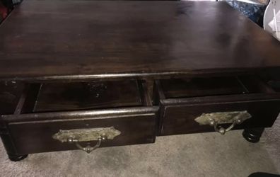 Vintage wooden coffee table $125