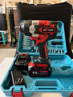 New in box max . TURBO  impact wrench 1200N .m max torque  with 2 batteries