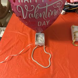 Valentine’s Day Brand, New  Sterling Silver Chain, And Bracelet