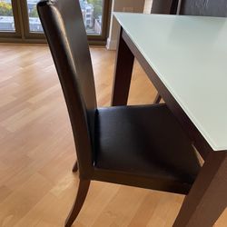 6x Latina dining room chairs in leather