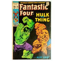 FANTASTIC FOUR #112 COMIC BOOK, HULK VS. THING, MARVEL COMICS 1971, LEE, BUSCEMA