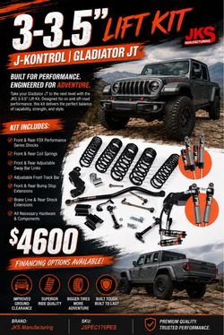 3-3.5" Lift Kit | J-Kontrol | Gladiator JT