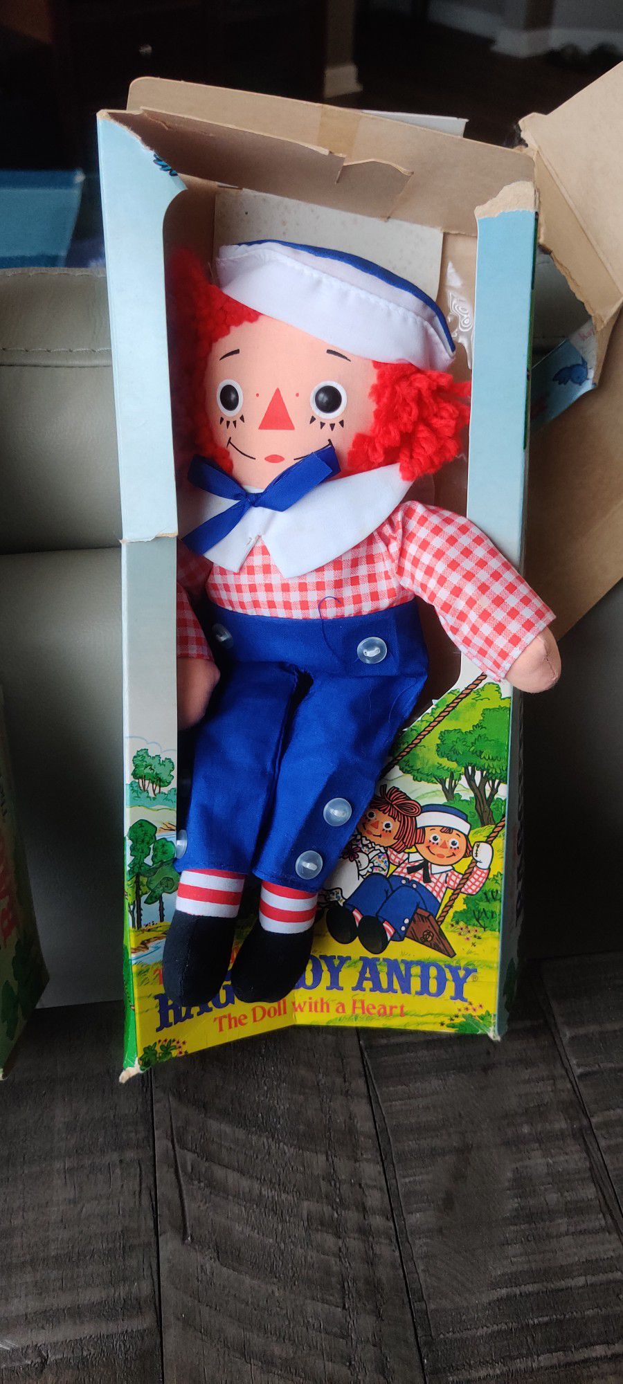 Vintage Raggedy Ann And Andy Dolls.