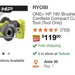 New Ryobi Cut-off Tool