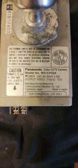 Panasonic WV-CP224 Color CCTV Camera
