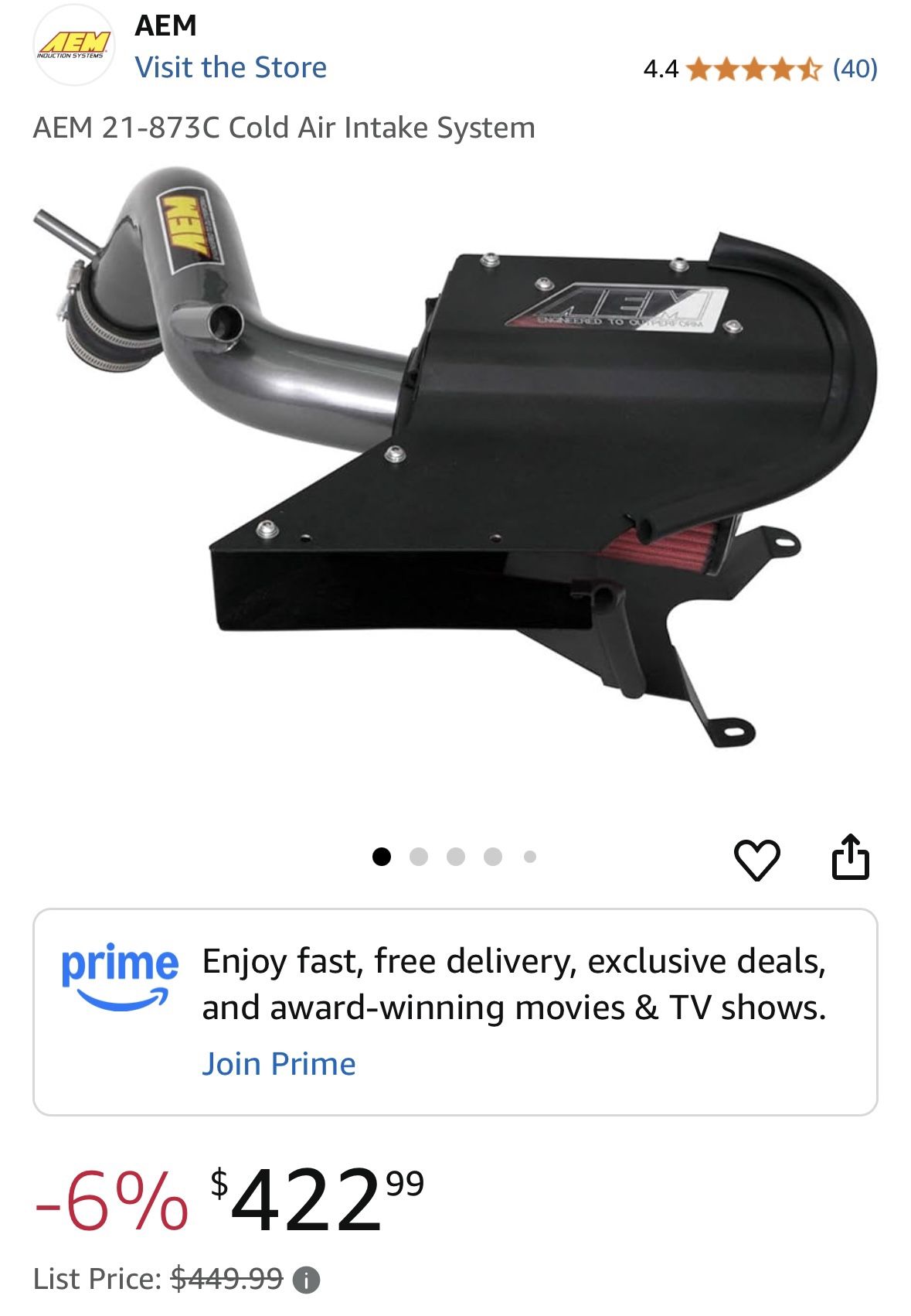 Hyundai Veloster Cold Air Intake