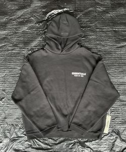 Fear Of God Essentials Fleece Hoodie (fw24) Black White letters size Xs-L new with tags and bag