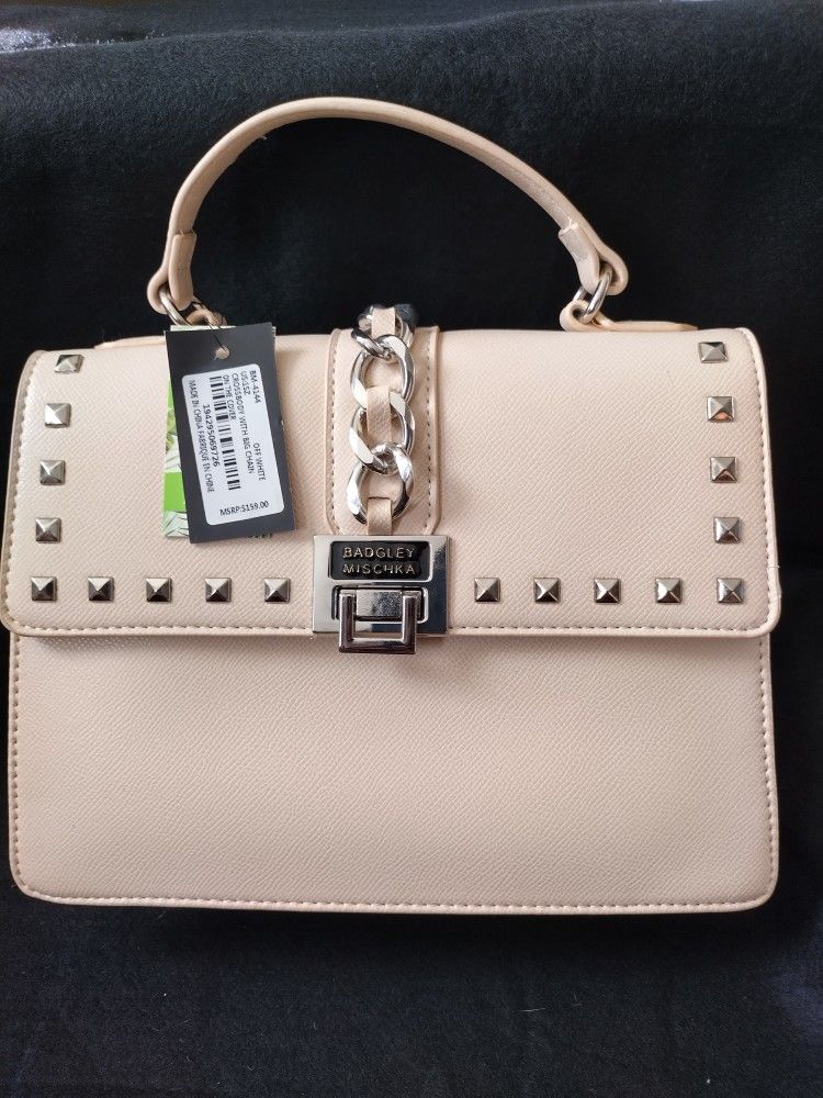 Badgley Mischka Chain Studded Top Handle