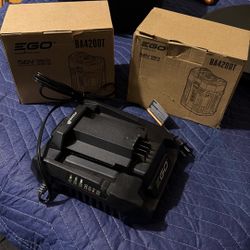 Two 7.5 Amp Ego Batteries And Charger 