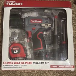 Hyper Tough 12-Volt Max 50- Piece Project Kit plus assorted items