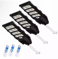 LEDMO 3-pack Solar Street Lights 528LEDs Waterproof Motion Sensor 400W