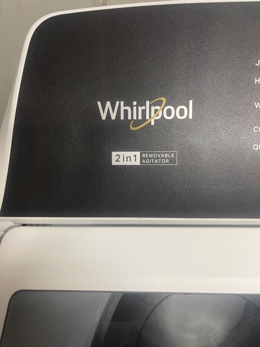 Open Box White Whirlpool 2n1 Removable Agitator Washing Machine