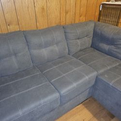 Blue 2 Peice Sectional Couch 