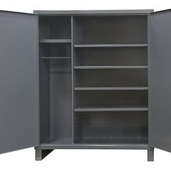 Durham Extra Heavy Duty Welded 12 Gauge Steel Wardrobe Cabinet, HDWC246078-5S95, 1200 lbs Shelf Capacity, 24" Length x 60" Width x 78" Height, 4 Shelv