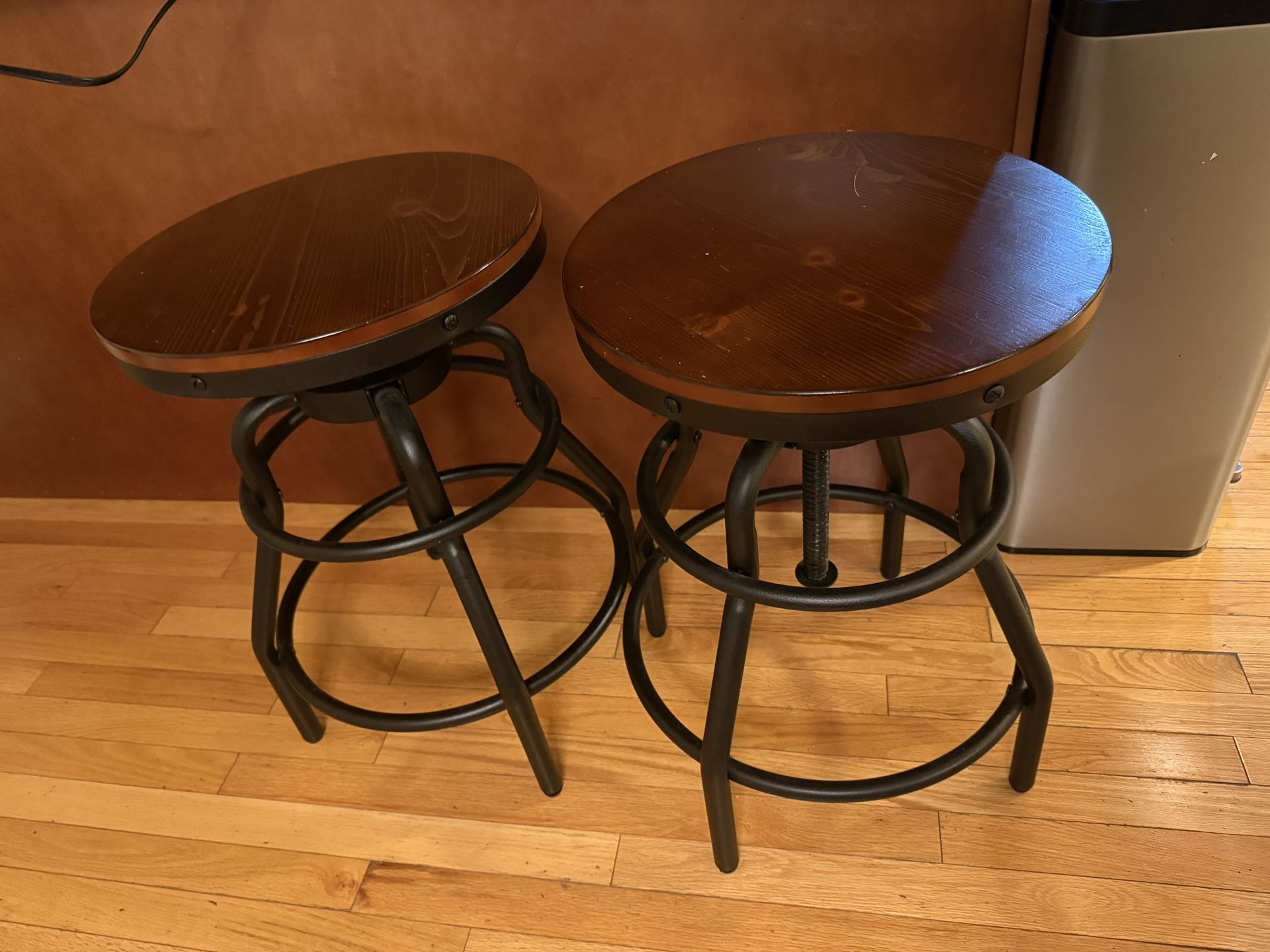 2 Industrial Bar Stools