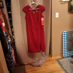 Beautiful New Size 14 Petite Dark Cranberry Dress For Christmas Or New Year's Eve