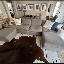 Large Module Deep Cushion Couch Sofa Sectional Module