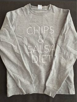 Chips & Salsa Diet Gray Crewneck Sweatshirt